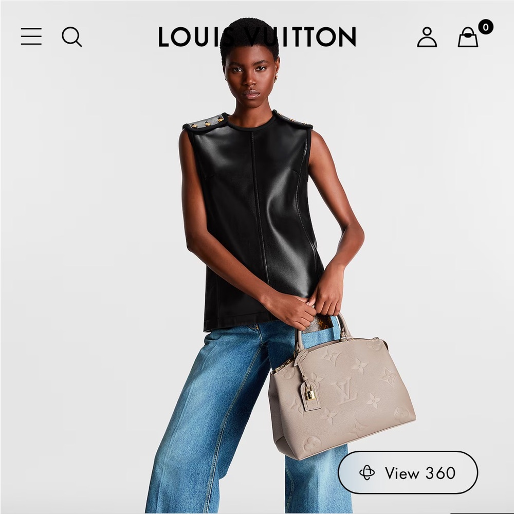 Louis Vuitton Grand Palais Tan Embossed Satchel